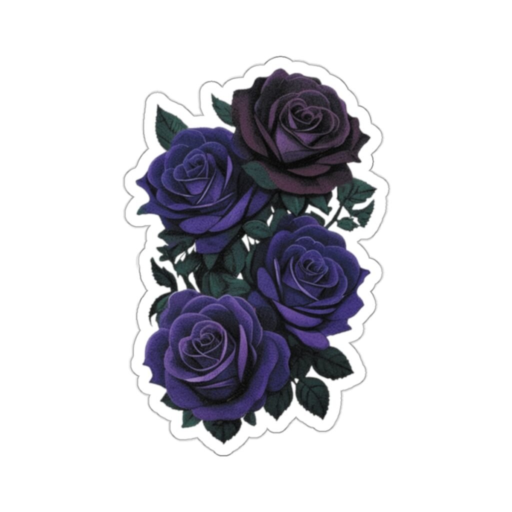 Purple Roses Kiss-Cut Sticker