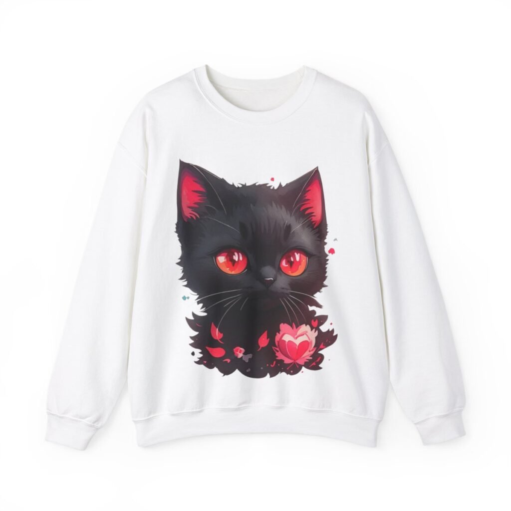 Black Cat Unisex Heavy Blend™ Crewneck Sweatshirt